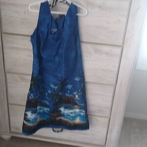 Sleeveless Hawaiian print dress